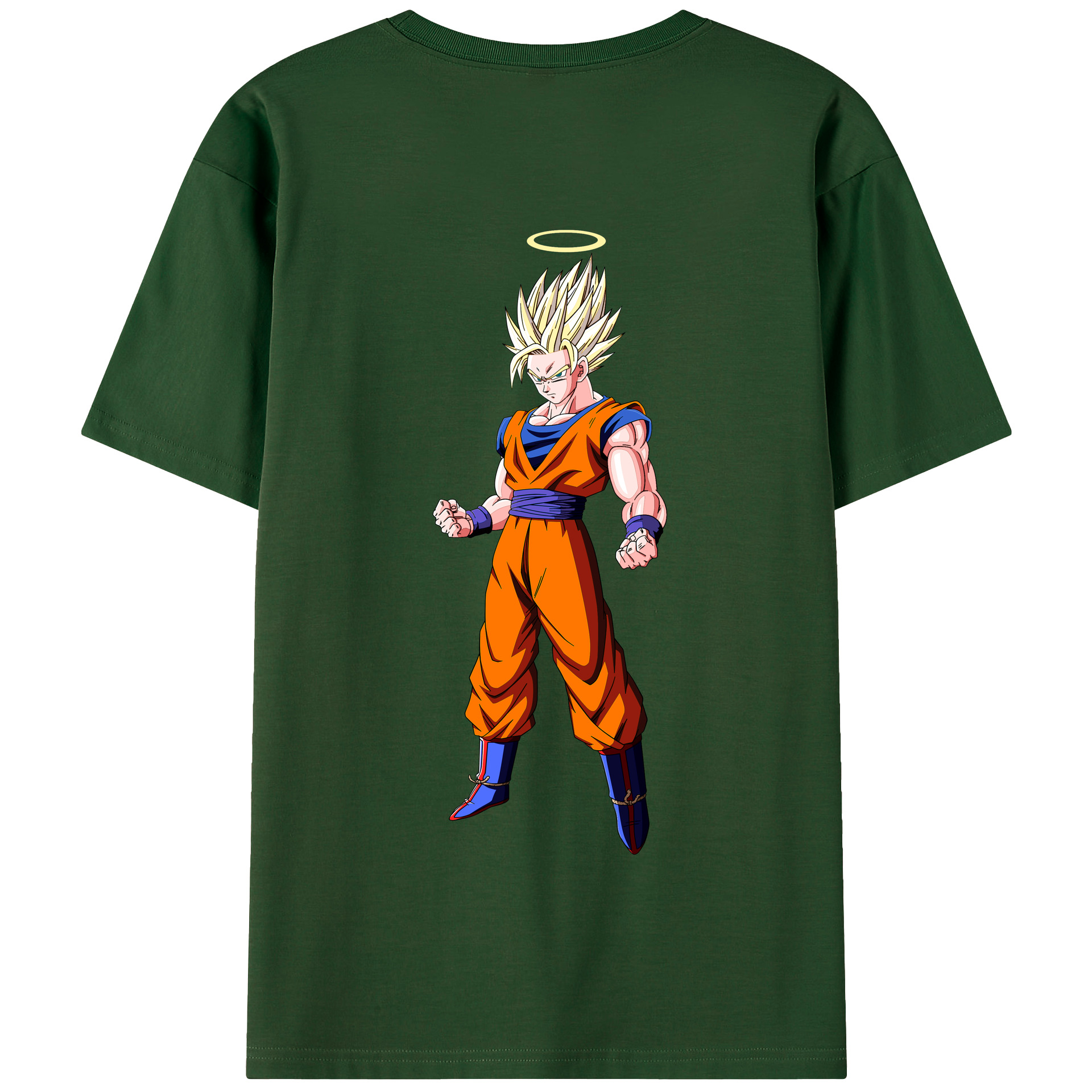 （画像用） ドラゴンボール 孫悟空（そん ごくう）Son Goku カカロット DRAGON BALL Kakarotto 綿100％半袖Tシャツ（背面プリント）